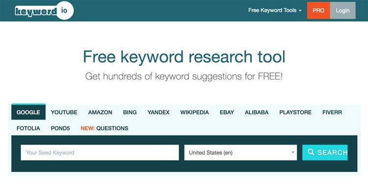 Free keyword research tool