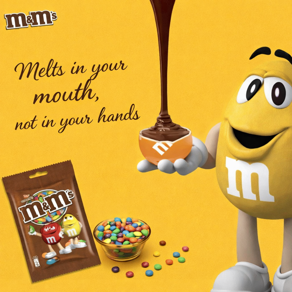 Слоган M&Ms Melts in your mouth, not in your hands