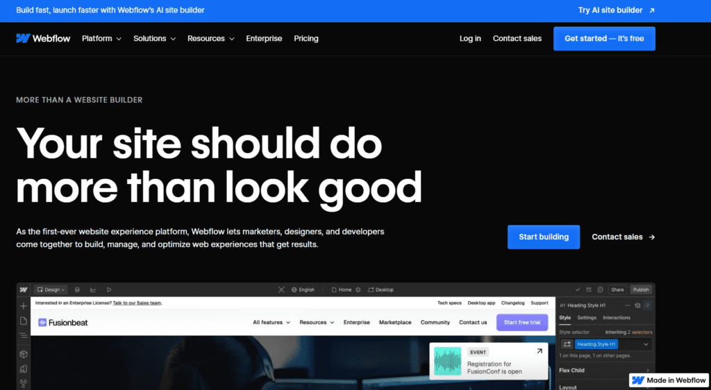 Конструктор WebFlow для створення сайтів