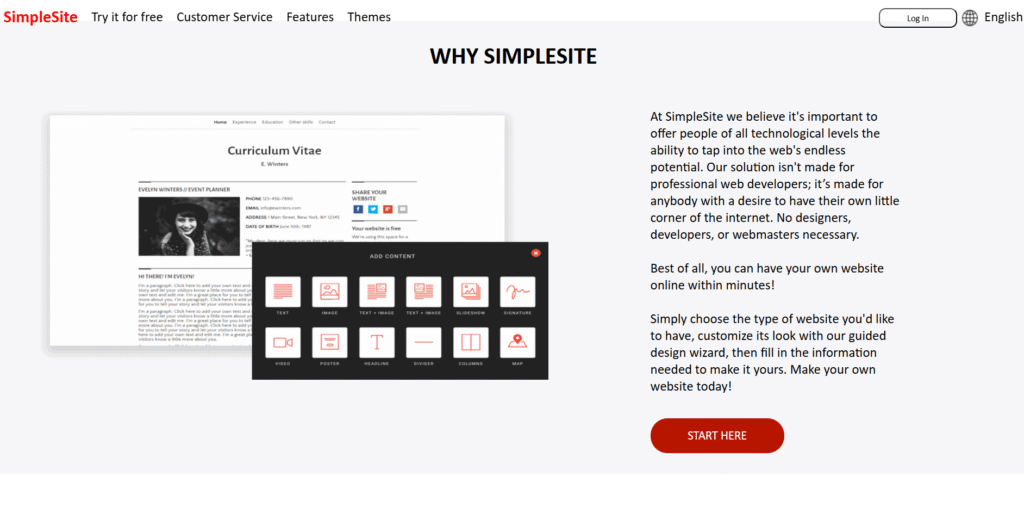 Simplesite для створення лендінгів