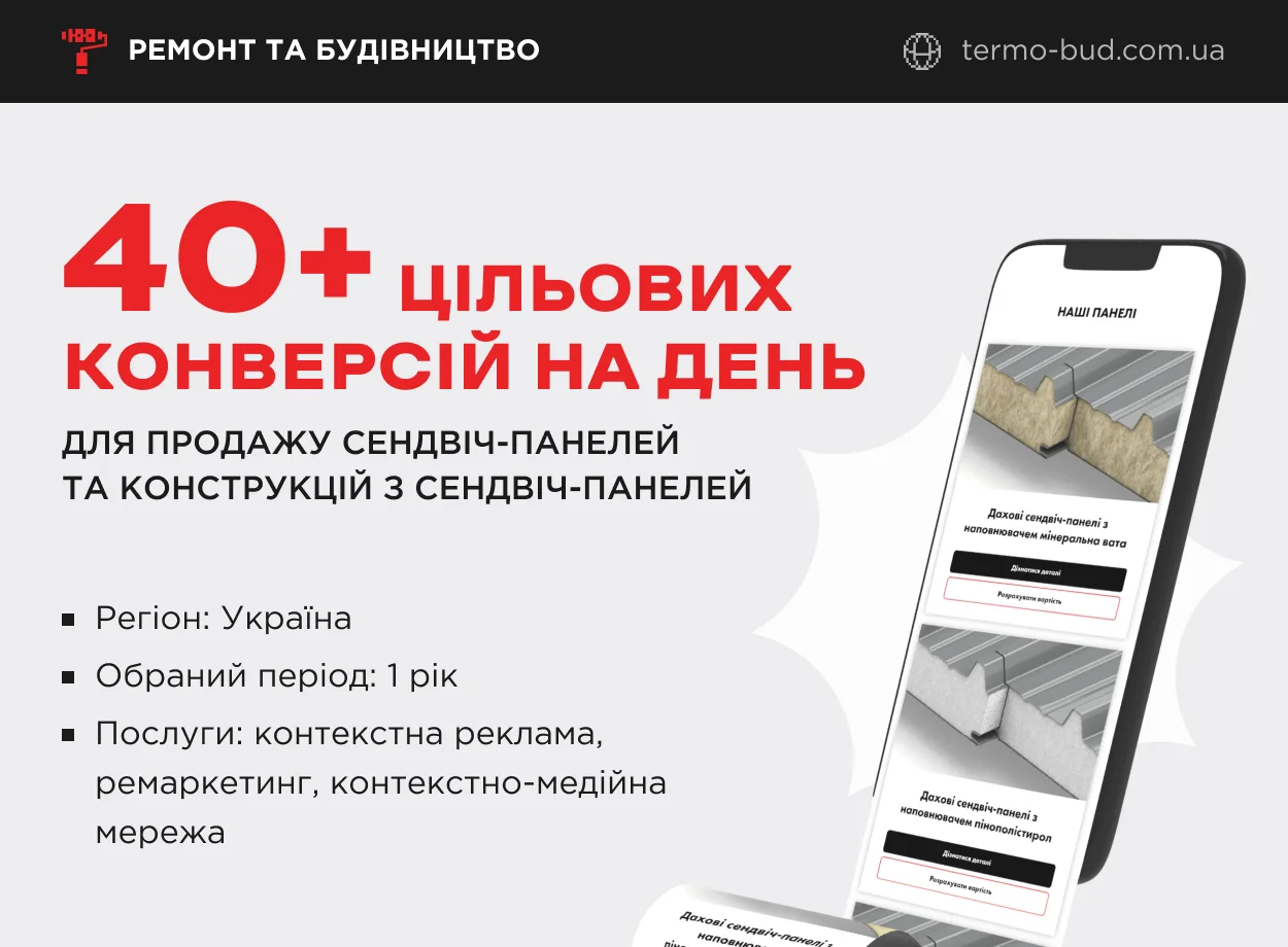 кейс по рекламі для сайту з ремонту та будівництва