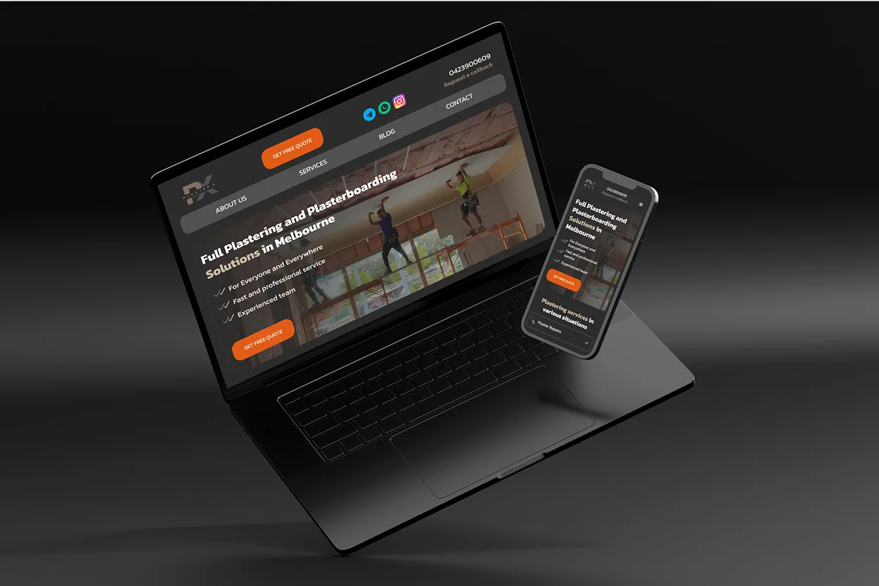 разработка сайта plaster x