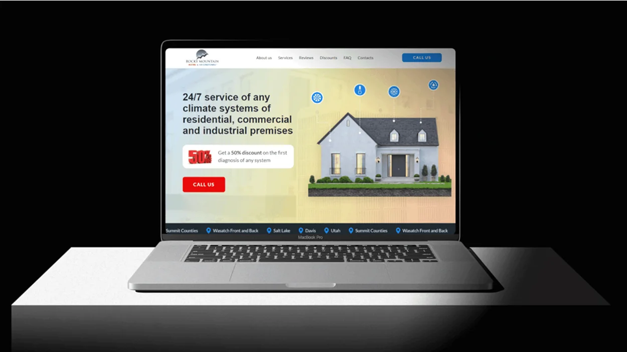 разработка сайта rocky mountain hvac