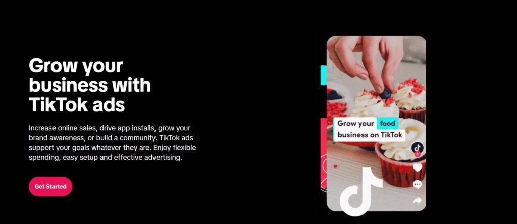 Стартовий інтерфейс TikTok Ads