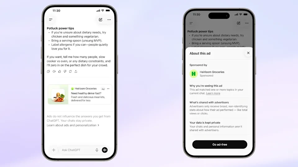 Объявление в рекламе от OpenAI